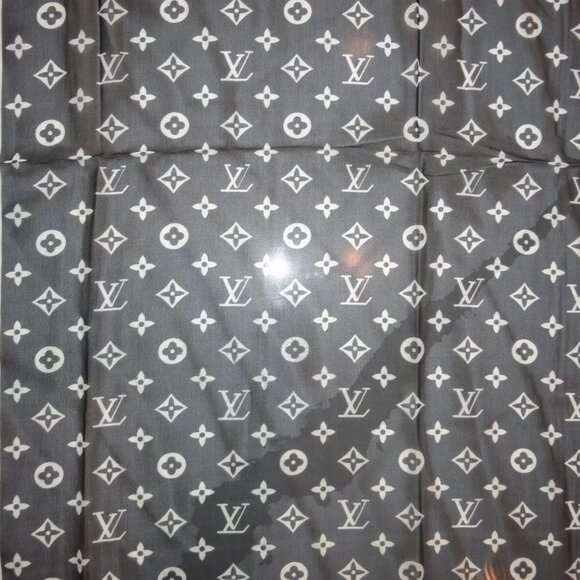 NEW AUTHENTIC RARE 2021 LOUIS VUITTON 100% SILK SCARF SCARVE BLACK WHITE 60"X20" - Picture 3 of 12